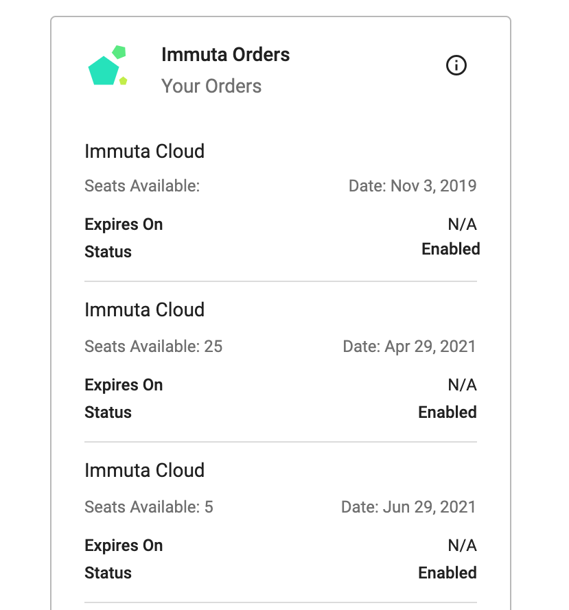 Immuta Orders