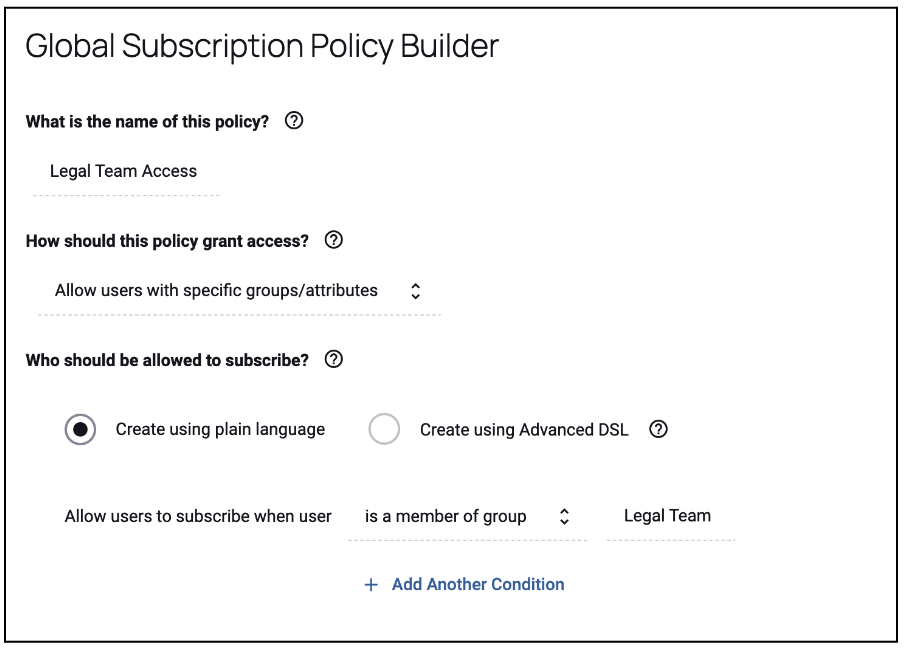 Legal Team Policy